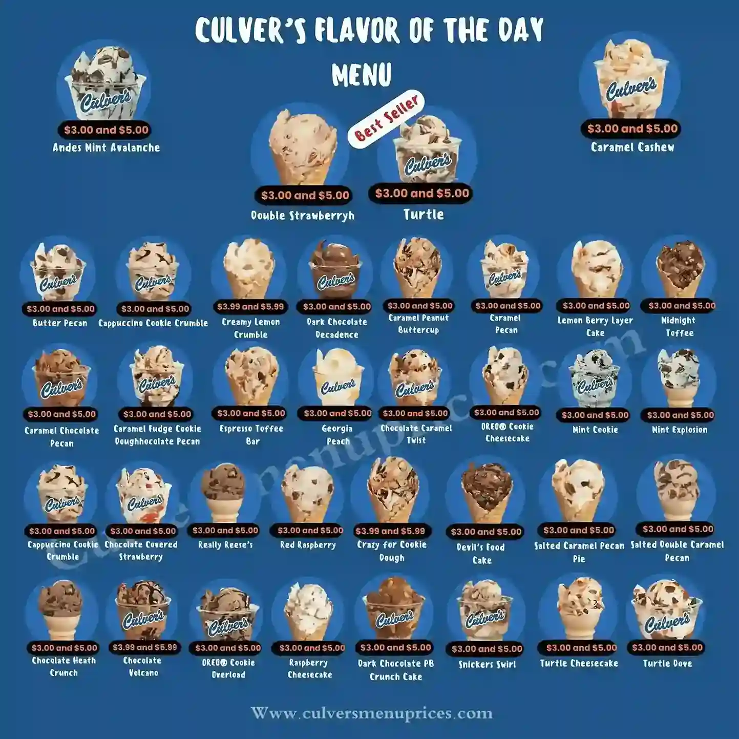 flavor of the day Menu